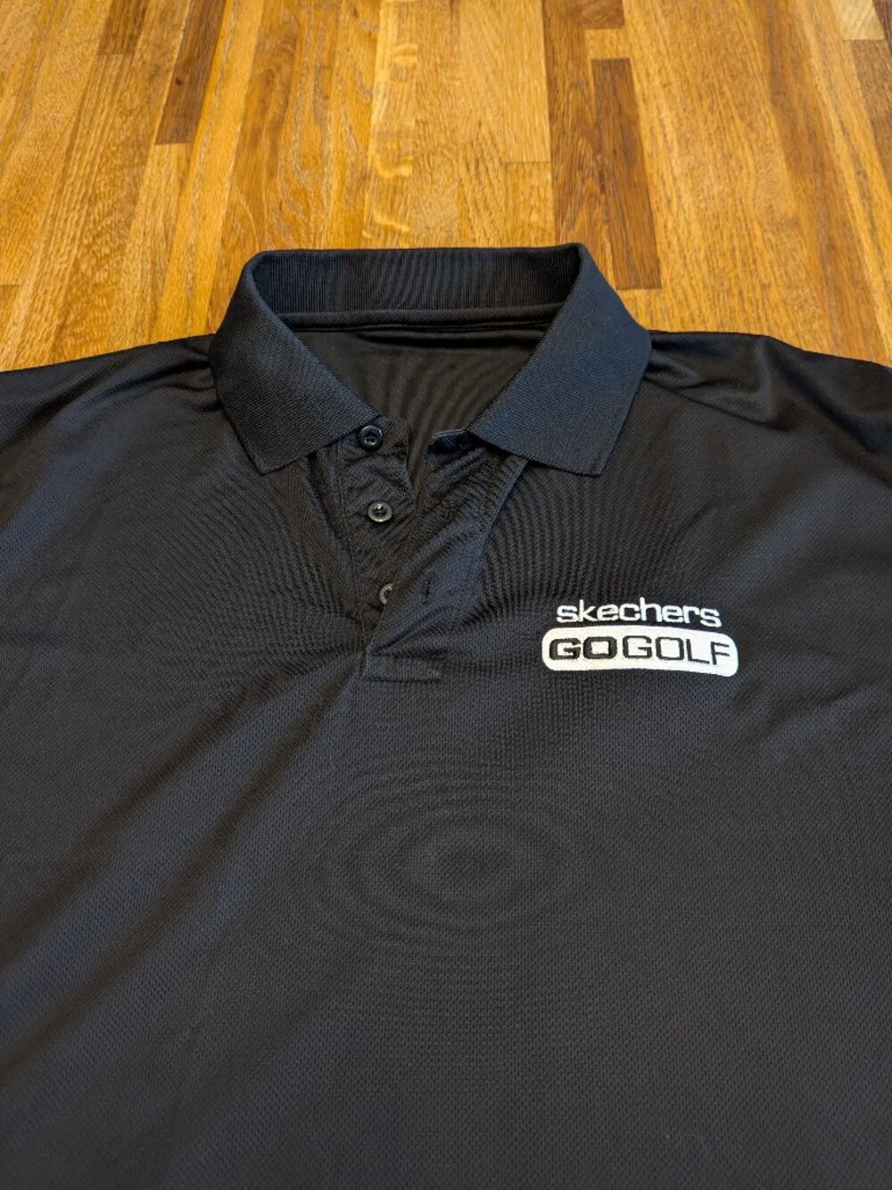 Black Men's Golf Shirt XL White Embroidered Skechers Go Golf